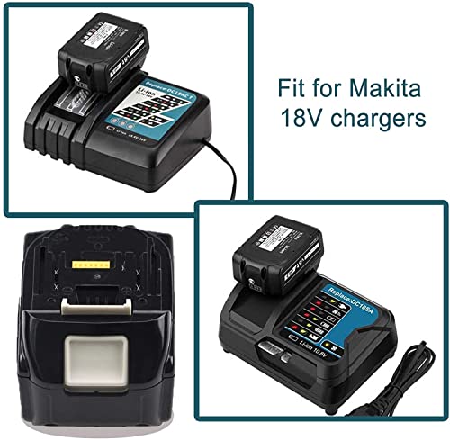 BATTOOL 2 Pack 6500mAh BL1860 Replacement Lithium-ion Battery Compatible with Makita 18v Battery BL1850 BL1845 BL1840 BL1830 BL1820 BL1815 LXT400 194204-1 Cordless Power Tools