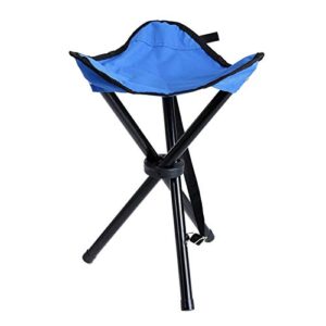 trentsnook exquisite camping stool portable folding stool outdoor furniture camping sightseeing chair portable aluminum folding stool with storage bag (color : light blue)