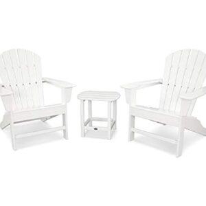 POLYWOOD South Beach 3-Piece Adirondack Chair Set with Side Table