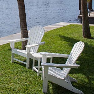 POLYWOOD South Beach 3-Piece Adirondack Chair Set with Side Table