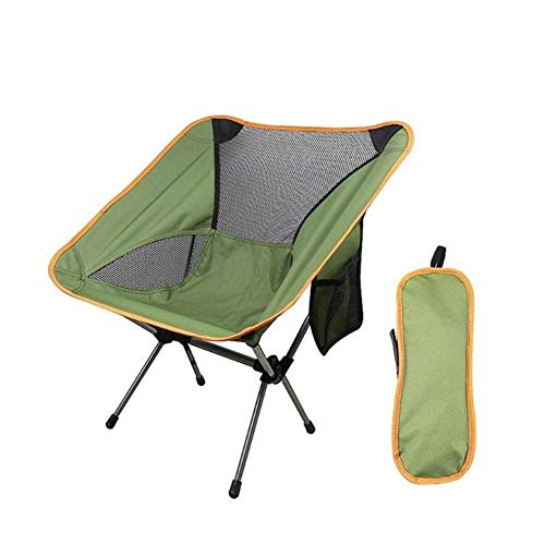 TRENTSNOOK Exquisite Camping Stool Portable Folding Stool Outdoor Furniture Camping Sightseeing Chair Portable Aluminum Folding Stool with Storage Bag (Color : Green)