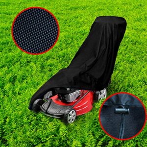 Lawn Mower Cover Waterproof Heavy Duty Push Mower Covers,UV Protection Universal Fit with Drawstring & Cover Storage Bag