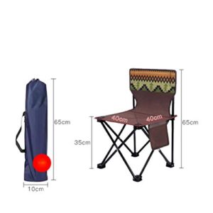 TRENTSNOOK Exquisite Camping Stool Portable Fishing Chair Lightweight Outdoor Camping BBQ Chairs Folding Extended Hiking Garden Ultralight Picnic Seat (Color : Brown L)