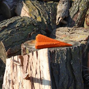 Felled Manual Log Splitter Wedge Diamond Wedge – 4-Direction Steel Splitting Wedge Wood Wedge Wood Splitter Wedge Tool
