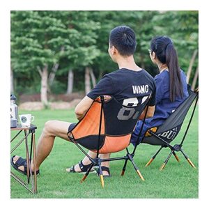 TRENTSNOOK Exquisite Camping Stool Light Moon Chair Portable Garden 7075 Chair Fishing Seat Camping Adjustable or Fixed Height Folding Furniture Armchair (Color : Dark Khaki)