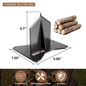 Geimrsy Firewood Kindling Splitter for Wood Stove Fireplace and Fire Pits, High Strength Structural Manual Log Splitter, Pointed Head (Style-B)