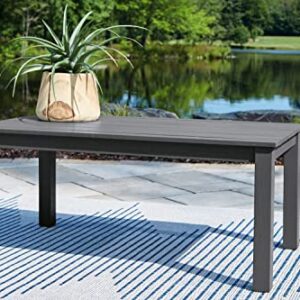 Signature Design by Ashley Fynnegan Outdoor Loveseat with Table, Gray