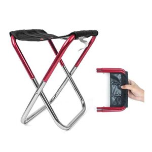 trentsnook exquisite camping stool folding chair outdoor portable stool lightweight camping fishing compact seat (color : red)