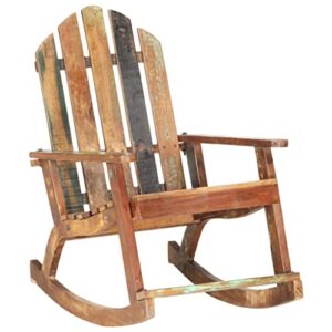 skm garden rocking chair solid reclaimed wood