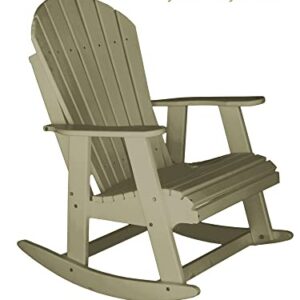 Phat Tommy Adirondack Rocking Chair | Outdoor Rocking Chairs for Porch | Outside Patio Rockers, All Weather Poly Furniture, Weatherwood