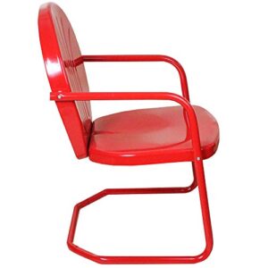 Northlight 34-Inch Outdoor Retro Tulip Armchair, Red