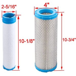 HIPA Outer Inner Air Filter for Kawasaki 11013-7044 11013-7020 11013-7019 11013-7045 Kohler 25 083 01 25 083 01-S 2508301 25 083 04 2508304 JD M131802 M131803