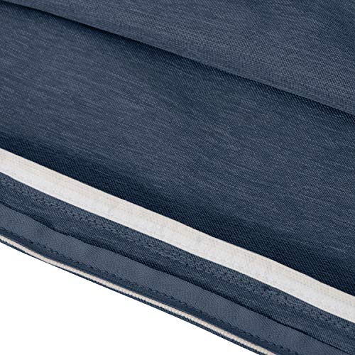 Classic Accessories Montlake FadeSafe Water-Resistant 21 x 20 x 4 Inch Patio Lounge Back Cushion, Heather Indigo Blue, Outdoor Loveseat Cushions