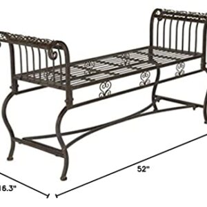 Safavieh Outdoor Collection Brielle Antique White Bench