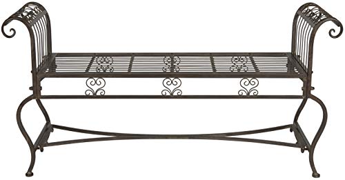 Safavieh Outdoor Collection Brielle Antique White Bench