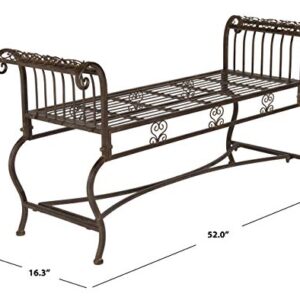 Safavieh Outdoor Collection Brielle Antique White Bench