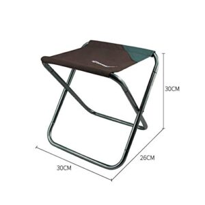 TRENTSNOOK Exquisite Camping Stool Outdoor Camping Portable Folding Chair Durable Waterproof Fishing Stool with Storage Bag (Color : Coffee)