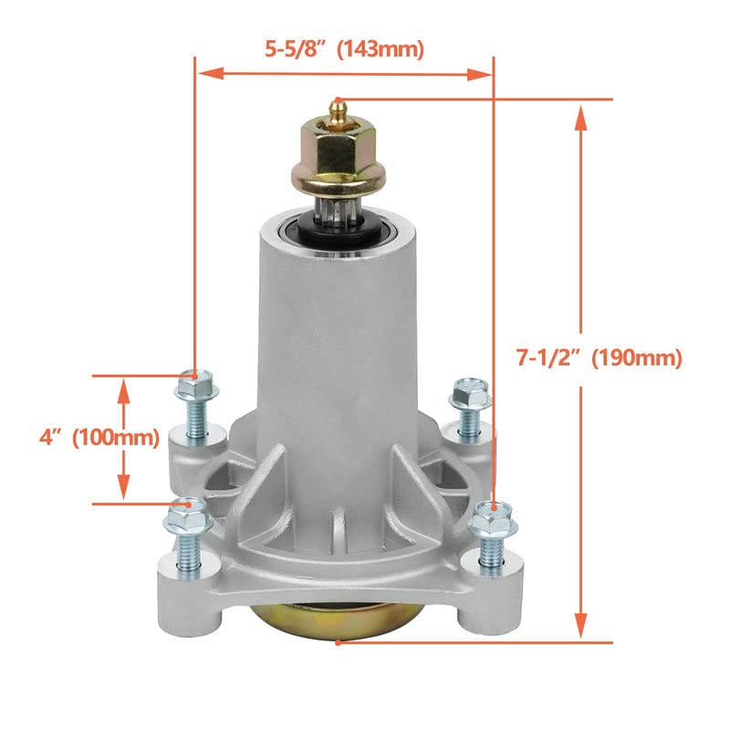 ZSKL - Husqvarna OEM Replacement Spindle Assembly Ariens21546238, 21546299, 587819701 FITS Models AYP 42", 46", 48" and 54" Decks Improve Cutting Capability & Consistency Easy Installation Convenient