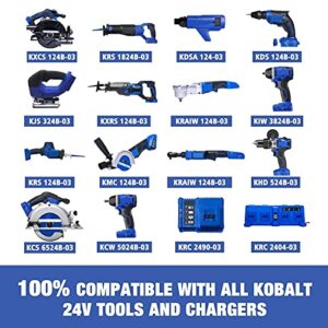 DSANKE 24V 3000mAh Lithium-ion Battery for Kobalt 24V Max KB624-03 KB524-03 KB424-03 KB224-03 KB124-03 0673802 1051230 Lithium Ion Cordless Tools Battery【NOT Fit Snow Joe &Sun Joe 24V Tools】