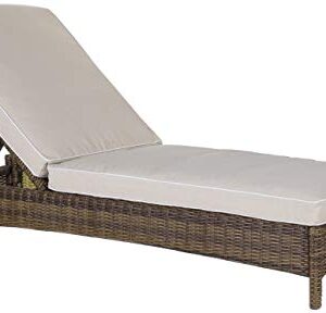 Crosley Furniture KO70070WB-SA Bradenton Outdoor Wicker Chaise Lounge with Sand Cushions