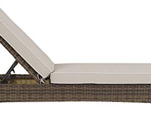 Crosley Furniture KO70070WB-SA Bradenton Outdoor Wicker Chaise Lounge with Sand Cushions