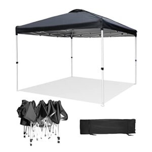 TOREAD Canopy 10'x10' Pop Up Commercial Instant Gazebo Tent with Air Vented Top,Thicken Frame,Fully Waterproof, UV 50+,Easy Set up,Portable Canopy Tent with Zipper Bag & Side Walls,Black