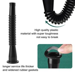 Gas Can Spout Replacement Gas Can Spout (3 Sets - Black) for 1/2/5/10 gal, Easy to Install, Durable, Replacement of Old Tanks Includes Nozzle, Vent caps, Rubber Gasket, Drill bits, Auxiliary Base Cap