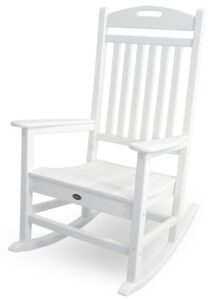 trex outdoor furniture by polywood txr100cw yacht club rocking chair rocker, classic white