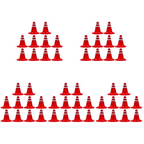 CANIGHT 100 pcs DIY Pattern Sand Props Aids Mini Cones Cone with Playthings Photo Training Style Driveway Theme Field Prop Home Random Decor Plastic Child Sports Street Mats Pretend