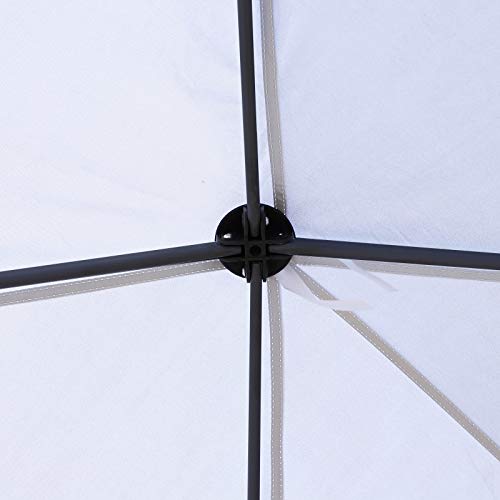 Outsunny 10' x 20' Pop Up Canopy with 6 Sidewall Mesh Netting, Outdoor Party Event Tent with Oxford Fabric Roof for Backyard Garden Patio, Cream White