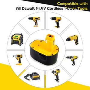 Zuliati 14.4V 3.6Ah Replacement Battery Compatible with Dewalt 14.4V Battery DW9094 DW9091 DE9038 DE9091 DE9092 DE9094 DE9502 Cordless Power Tools