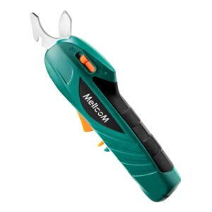 mellcom electric pruning shears with safety protection, cordless pruning shears lithium battery powered, maximum cutting diameter 16mm, with etl certification, green