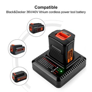 40V Energup Replacement Black and Decker 40Volt Lithium Battery LBX2040 LBXR36 LBXR2036 LST540 LBX1540 LST136W with a LCS40 LCS36 Fast Charger for Black Decker 40V Battery Charger