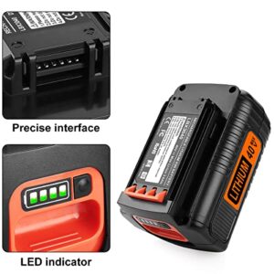 40V Energup Replacement Black and Decker 40Volt Lithium Battery LBX2040 LBXR36 LBXR2036 LST540 LBX1540 LST136W with a LCS40 LCS36 Fast Charger for Black Decker 40V Battery Charger