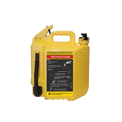 SureCan 5 Gallon Type-II Safety Diesel Container is the One Can for Work, Home, and Play, has a Flexible Rotating Spout, Self-Venting, Safety Fill Cap, Total Flow Control, Spill-Free, 5-Gallon Diesel Can, Easy to Use, 3-Year Warranty, Yellow