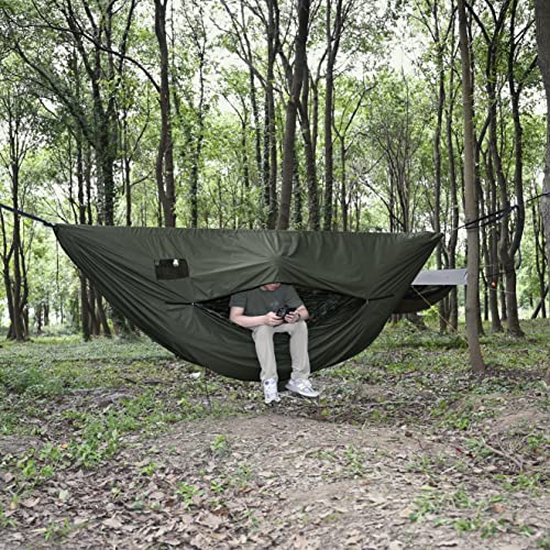 Onewind Premium Hammock Zipper Windsock for Zipper Netted Hammock, Hammock Winter Sock for Wind Blocker, Lightweight and Wind-Resistant Protector for Cold Weather, OD Green