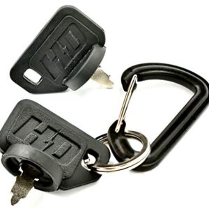 (2 Pack) HD Switch Ignition Key for Exmark & Toro 63-8360 103-2106 1-603511 62-7770 fits Titan Z-Master, Lazer Z, Turf Ranger, Navigator, Turf Tracer X-Series, Metro, Pioneer + Free Carabiner Keychain