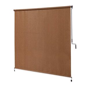 Coolaroo 448264 Cordless Outdoor Roller Shade with 90% UV Protection, Mocha