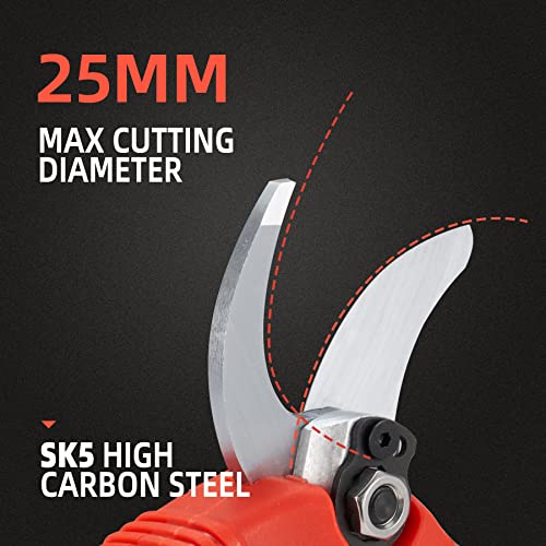 T TOVIA Electric Pruning Shears Replacement Blade Upper Blade, 30mm/1.2″ Cutting Diameter SK5 High Carbon Steel Blade, Tree Branch Flower Bushes Trimming, Applicable Model GPS41-B2130,GPS41-B1725