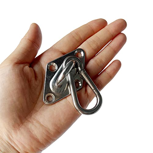 2 Sets Heavy Duty Hammock Hanging Kit,Stainless Steel Hammock Stands for Wall Ceiling Mount,Wall Ceiling Hook for Tree Swing Rope Hammock Chair Yoga Hardware Kit Hanging Hooks,Shade Sail Hardware
