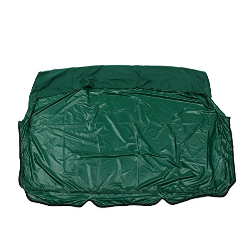 dDanke Patio Swing Cushion Cover Swing Seat Cover Replacement for 3 Seat Swing Chair Dustproof Protection 150X50X10CM, Cover Only (Green)