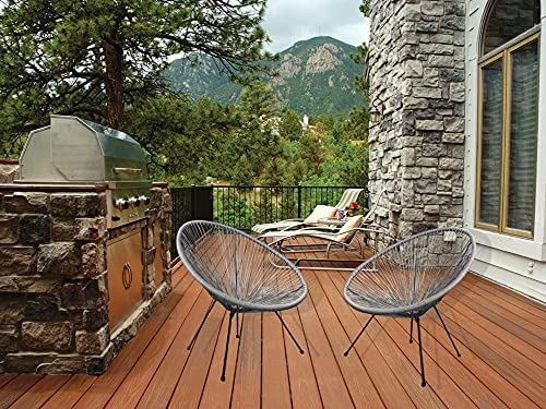 Kingmys Acapulco Woven Lounge Chair for Indoor and Outdoor Use (2PC Gray)