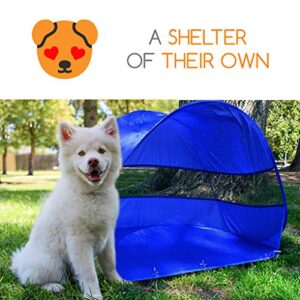 MYDEAL PRODUCTS Pop Up Dog Shelter Weather Resistant Doggy Tent for Shade and UV Sun Protection - Perfect for Yard, Camping, Beach and Outdoors!