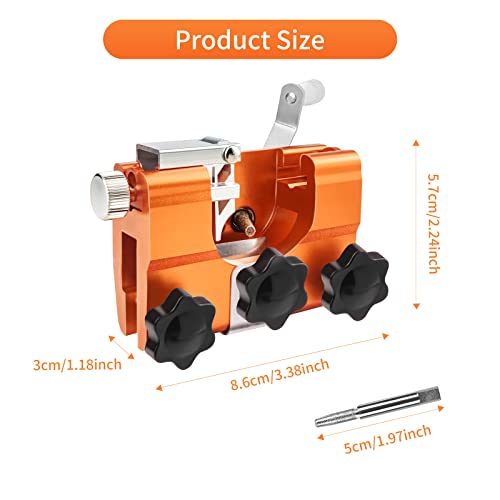 【New Version】Chainsaw Sharpener, Chainsaw Chain Sharpening Jig with Cut-Resistant Gloves and Iron Chain Brush,Suitable for All Kinds of Chain Saws and Electric Saws, Keep Your Chain Saw in Top Shape