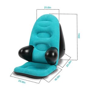 MKSY Inflatable Reading Pillow with Household Air Pump, Inflatable Leisure Sofa Chair with Support Arms Portable Floor Chair Chaise Lounge for Indoor Outdoor Use (Blue)