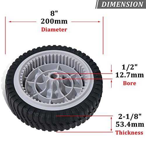 CheeMuii 734-04018 Lawn Mower Front Drive Wheel MTD Troy Bilt TB240 734-04018B 12AV569Q597 734-04018A Pack of 2