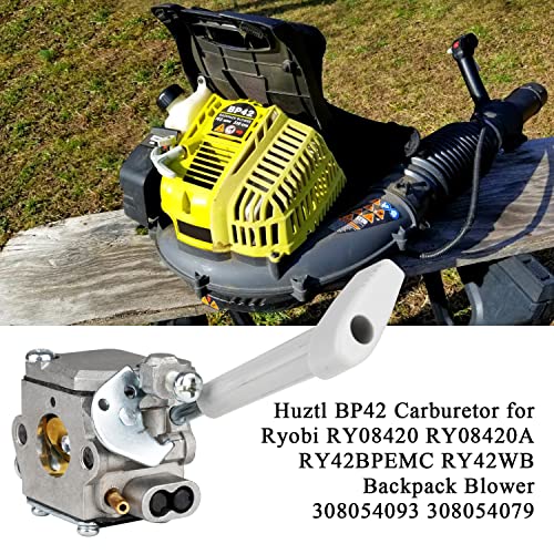 Huztl BP42 Carburetor for Ryobi RY08420 RY08420A RY42BPEMC RY42WB Backpack Blower 308054093 308054079