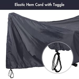 Lazcorner Waterproof Hammock Cover, Polyester Protective Cover Included Adjustable Buckle Strap for 11-12FT Hammock Stand, Black