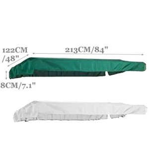 84"x48"x7.1" Garden Swing Chair Canopy Spare Patio Cover Waterproof Replacement - (Color: Green)