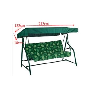 84"x48"x7.1" Garden Swing Chair Canopy Spare Patio Cover Waterproof Replacement - (Color: Green)